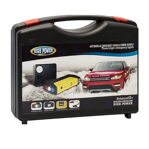 High-Power 12V Multi-Function Car Jump Starter &amp; Portable Power Bank Kit