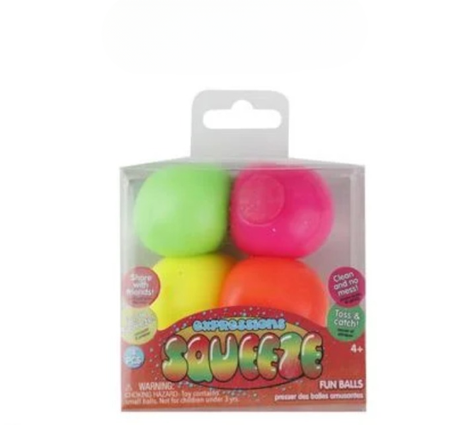 Bright Neon Mini Stress Ball 3.5cm - Compact Fidget &amp; Anxiety Relief
