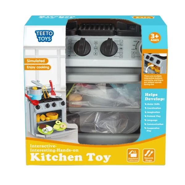 Cooking Stove Kitchen Playset - Food Pretend Play - Toys for Toddlers