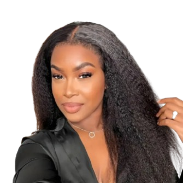 Full Frontal Brazilian Hair Kinky Straight Wig, 20