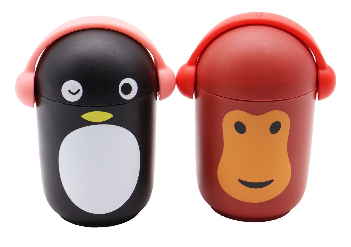 Set of 2 Fun & Decorative Plastic Toothpick Holders with Toothpicks