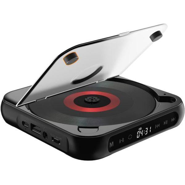 Portable CD Player Bluetooth Music Player With Headphones