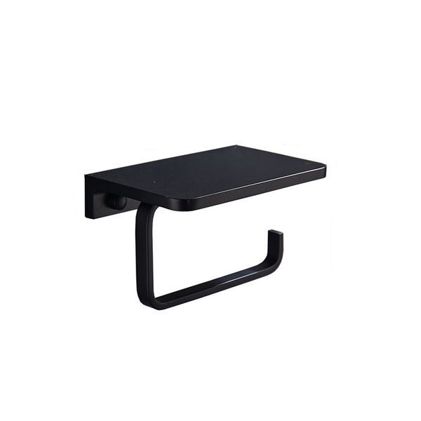Trendy Taps Premium Quality Blackened Brass Toilet Roll Holder/Phone Shelf