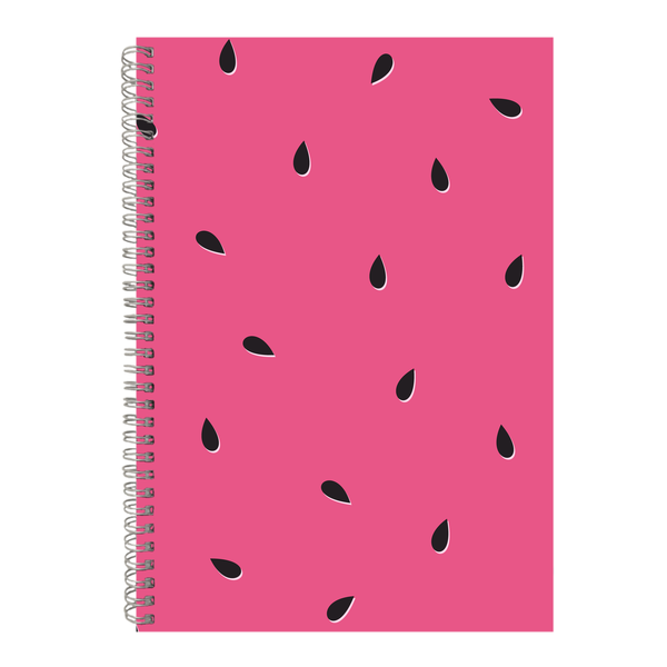 Hot pink A4 Notebook Spiral and Lined Summer Cats Graphic Notepad Gift 134