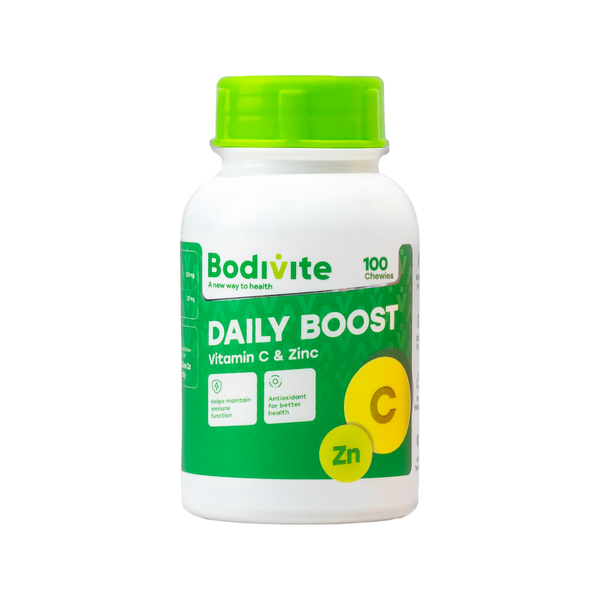 BodiVite Daily Boost - Vitamin C &amp; Zinc Duo - 100 Chewies