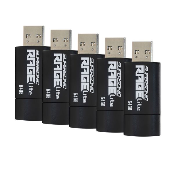 Patriot Supersonic Rage Lite 64GB USB3.2 Flash Drive (10 Pack)