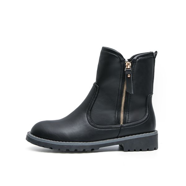 TTP Fashion Lady's Dual Side Zipper Ankle Boot with Fur Lining XB501