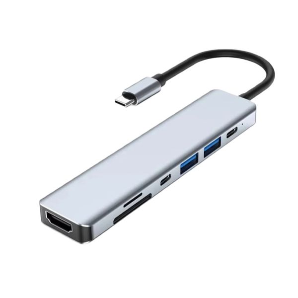 7-in-1 USB C Docking Station with 4K HDMI, 2 USB 3.0 Ports and PD Charging