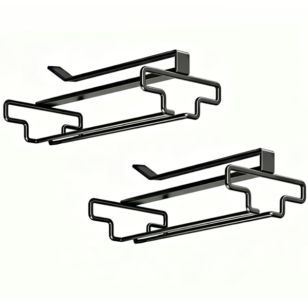 2 Pack Hanging Metal Glass Holders,Stemware Rack No Drilling Required Wine
