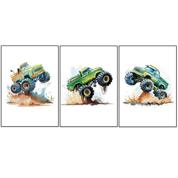 Monster Truck Boys Room Wall Decor