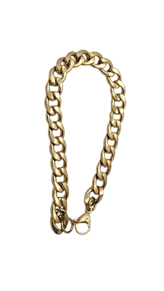 Stainless Steel Wide Gents Curb Bracelet