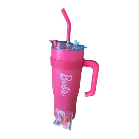 1.2L Tumbler with Handle, Straw, Lid, Stainless Steel Travel Mug Image