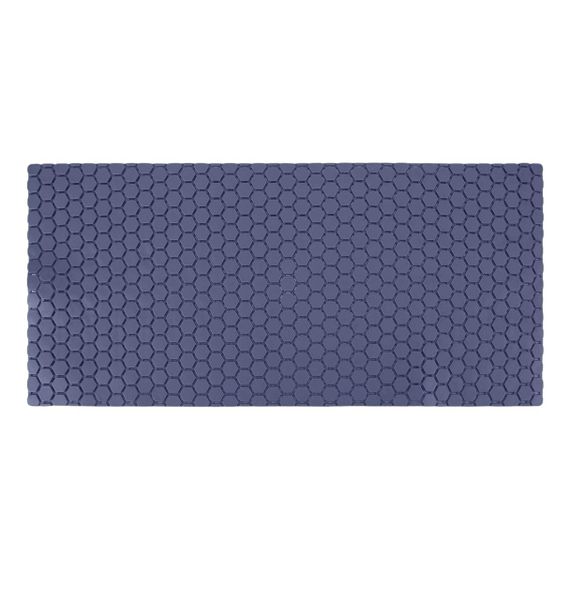 Navy silicone rectangular bath mat 78cm x 35cm Set of 2 pcs