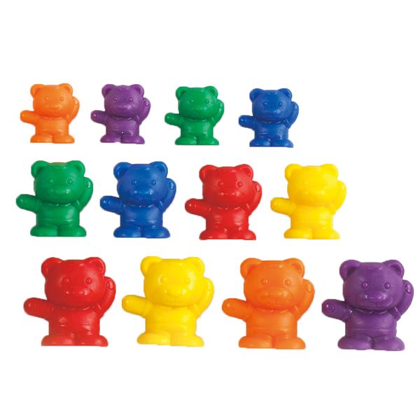 EDX Education Multi-Coloured Weighted Bear Counters: 96 Pieces