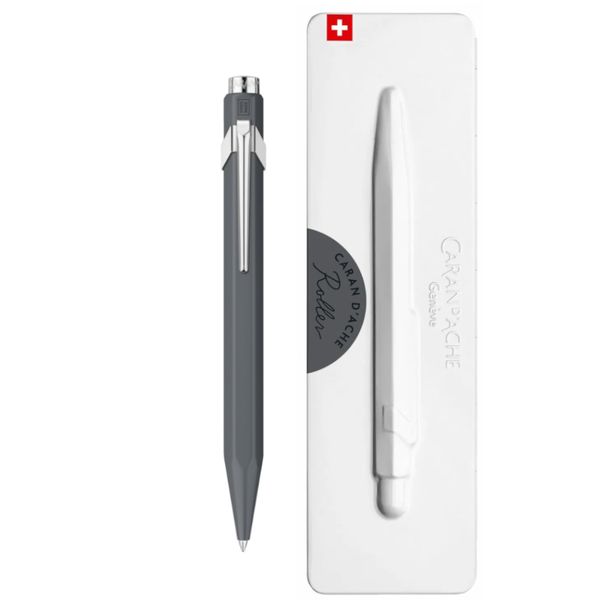 Caran D'Ache 849 Grey Rollerball Pen in slimpack