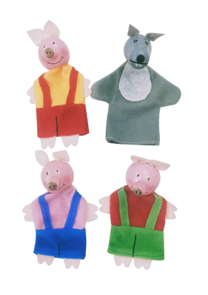 3 Little Pigs Fairy Tale Finger Puppets Set