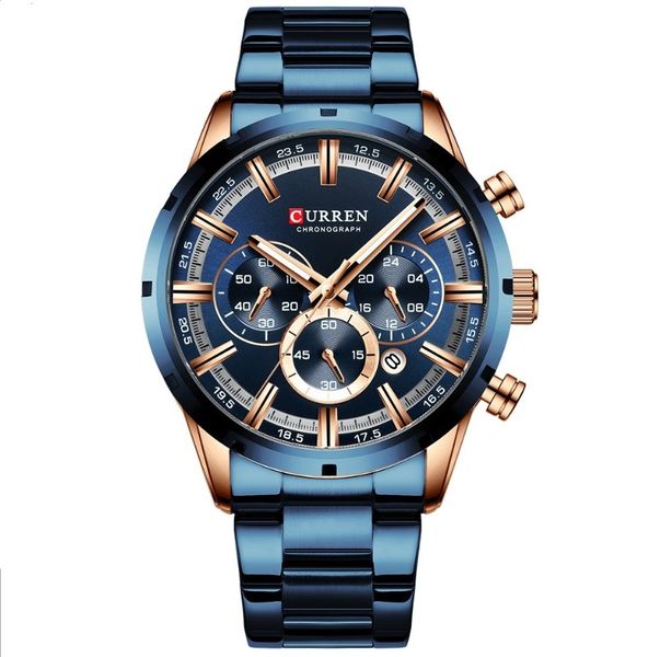 Curren 8355 Mens Chronograph Watch - Blue