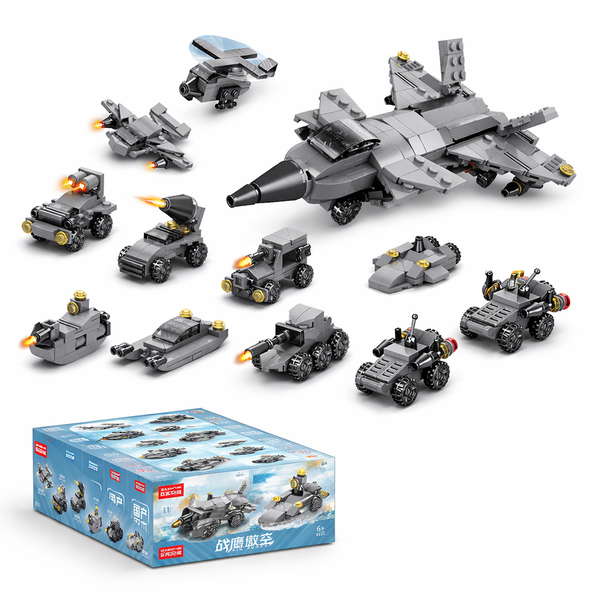 310 Piece - War Eagle Aokong Building Blocks Set - Grey