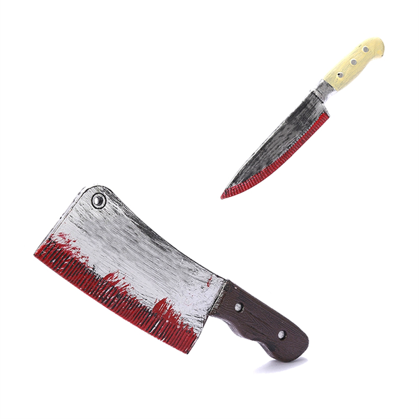 Faked Bloody Knife For Halloween Props Decor Simulation Plastic Knife