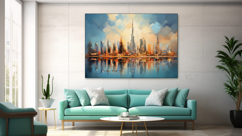 Canvas Wall Art - Dubais Futuristic Skyline - JT0074