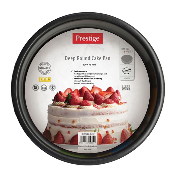 Prestige - Deep Round Cake Pan - Black