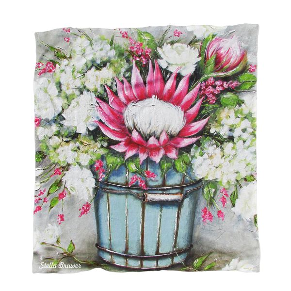 Baby Blue Basket Minky Blanket By Stella Bruwer