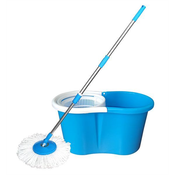 Magic Spin Mop And Plastic Bucket Set Rotating 360° - Green
