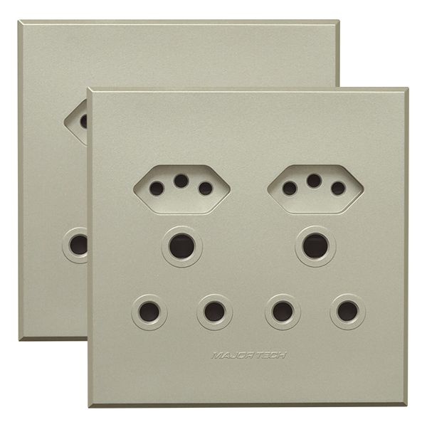 Veti 3 Unswitched RSA &amp; V-Slim Socket, Pack of x2 (3V24) Major Tech