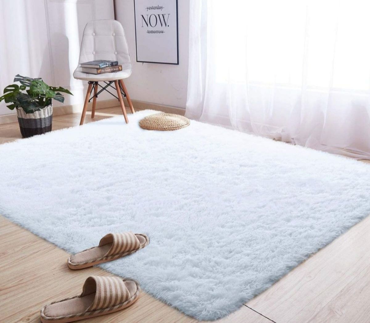 New Large Premium Fluffy Carpet/Rug White