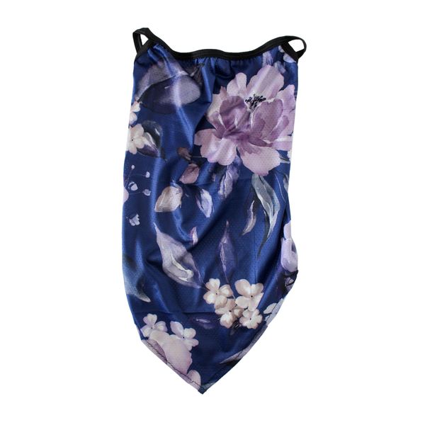 Launch Republic Face Mask Scarf Floral Print - Blue/Purple