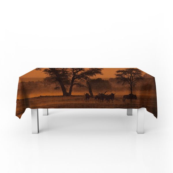 Up Sunset In The Kgalagadi By Fanie Heymans Rectangle Tablecloth