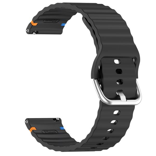 22mm Wavy Grain Silicone Watch Strap Compatible with Huawei Watch GT 5 46mm