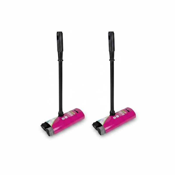 Window Cleaner Sponge &amp; Rubber Squeegee for Streak-Free Cleaning - 2 Pack