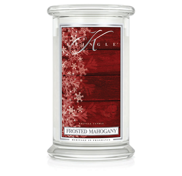 Kringle Candle Scented - Frosted Mahogany Large Jar
