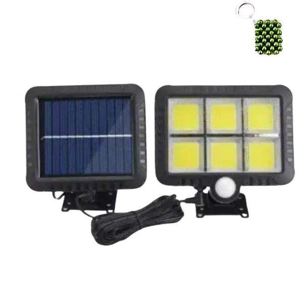 60W 120LED Waterproof Solar Power Motion Sensor Wall Light And A keyholder