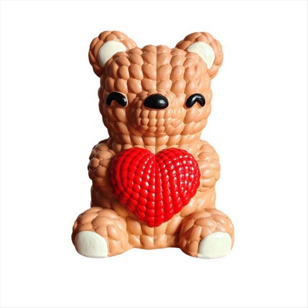 Handmade Small Wooden Bear Ornaments - Cute Miniature Animals