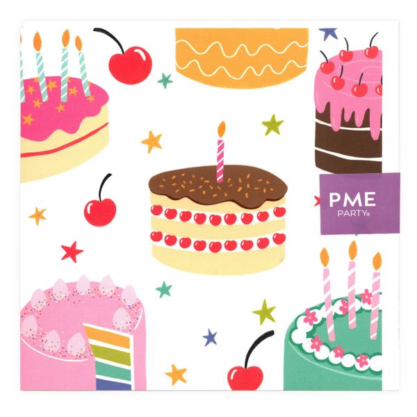 PME Greetings Cards with Envelope for Parties - Cake Baking Birthday