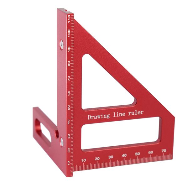 Woodworking Aluminum Alloy Line Drawing Scale Triangle Ruler