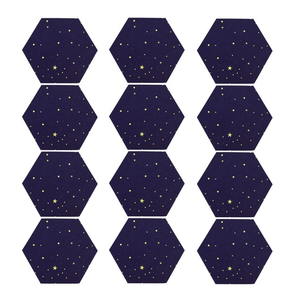 12 Pack Starry Sky Hexagon Acoustic Panels,Sound Proofing Padding,Sound Abs