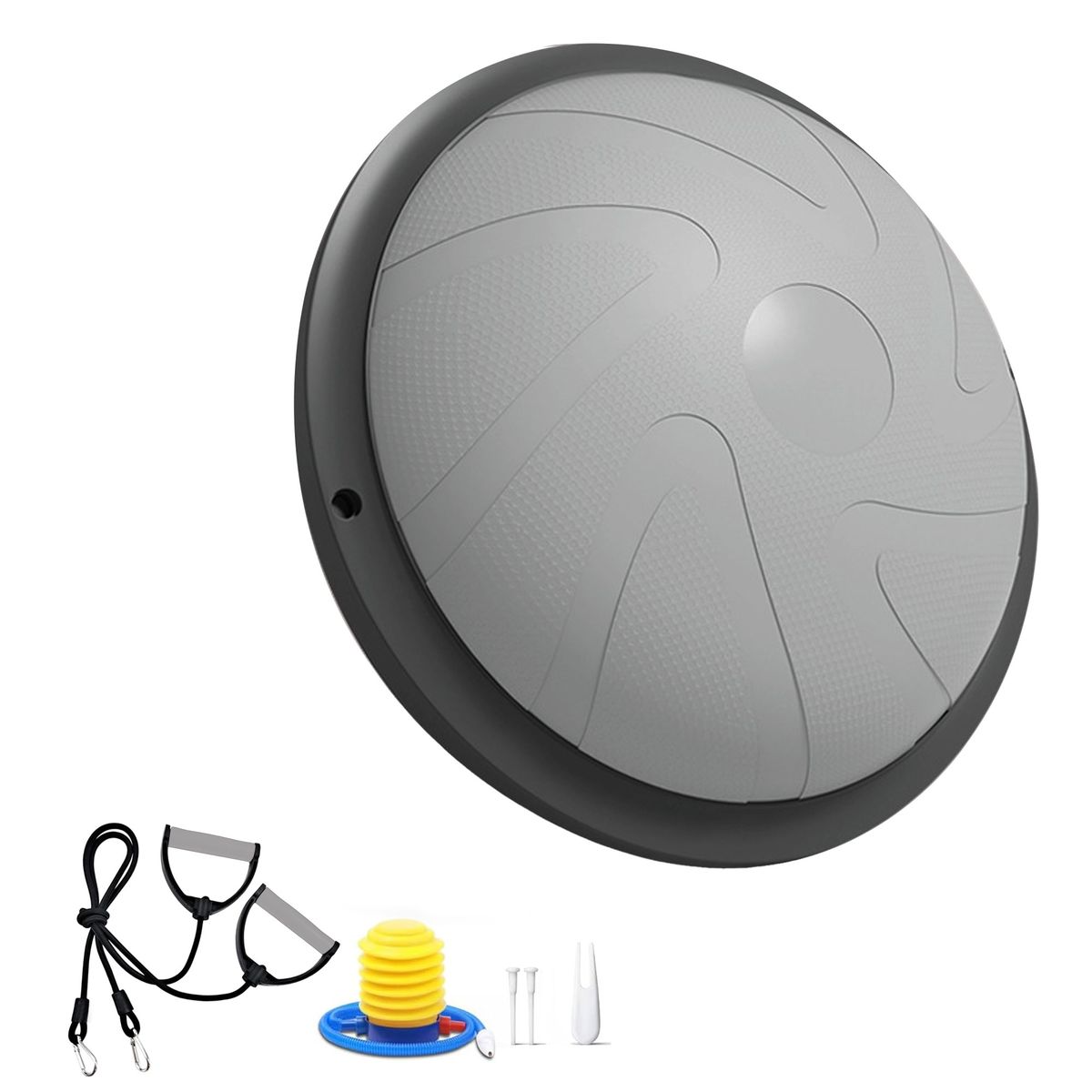 46cm Stability Bosu Ball Balance Ball with Resistance Bands & Pump