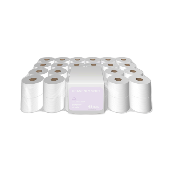 Supply Partners Heavenly Soft 1 Ply Virgin 500 Sheets Toilet Paper