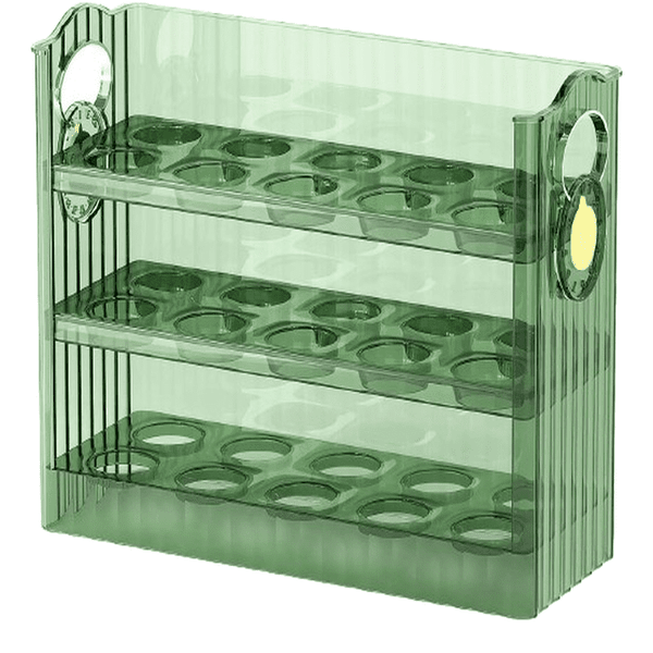 Dansup 3-Tier Egg Holder with Auto-Flip Function for Refrigerators