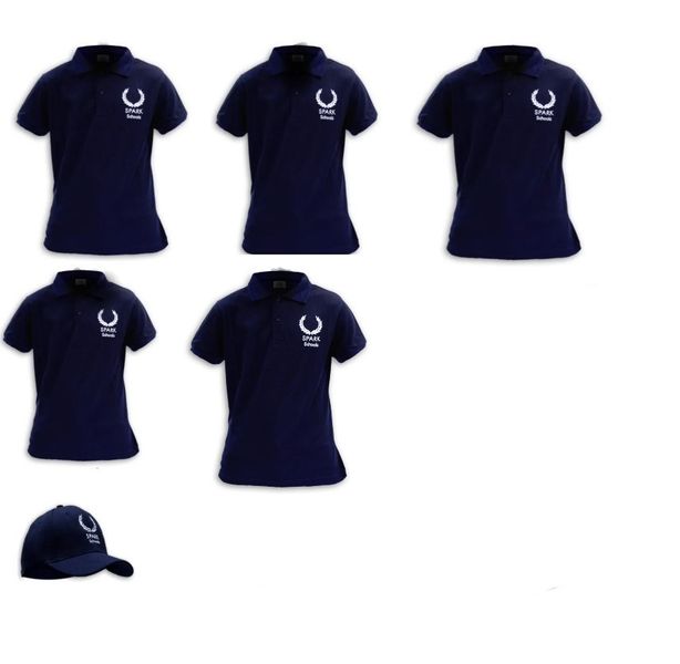 Spark School Navy Blue Golf Shirt