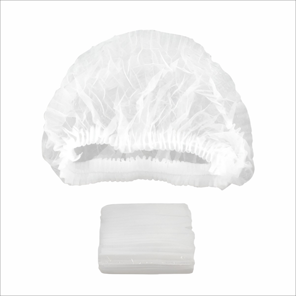 200 Pack - White Disposable Mop Caps - 18" Lightweight Hair Covers