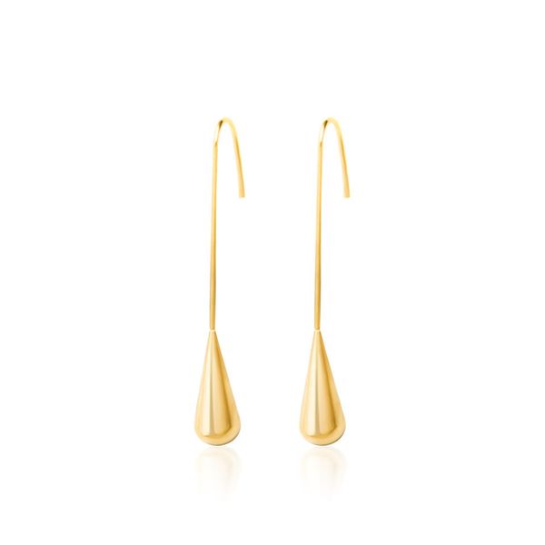 Earrings Long Stick Waterdrop Hook Earring Gold