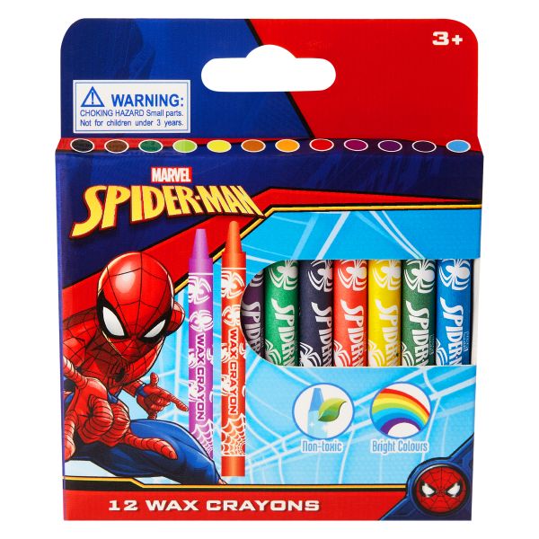 Spider-Man Wax Crayons - Set of 12