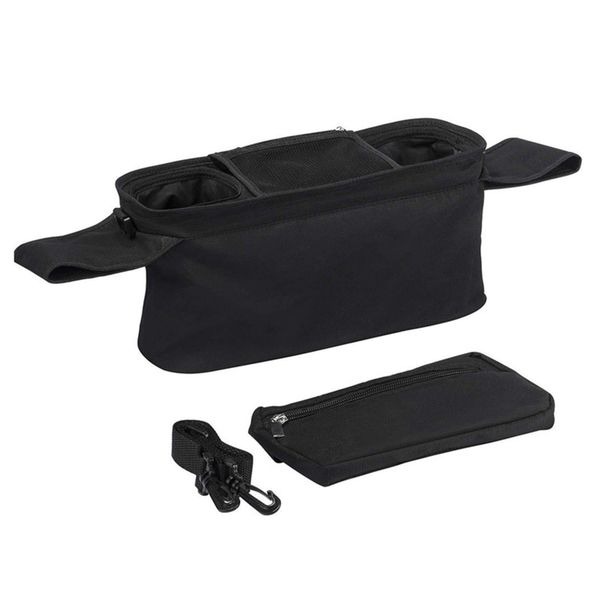 Universal Baby Stroller Organizer Bag Caddy with Cup Holder &amp; Phone Bag