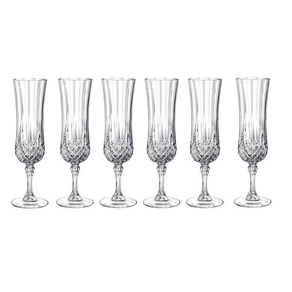 Glass Flute Tumbler 6 Piece