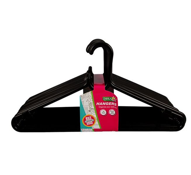 Clothes Hangers - Black - Pack of 16