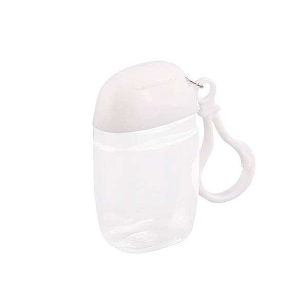 Mihuis 30ml Hand Sanitizer Flip Top Plastic Bottle with Hook (Pack of 3)